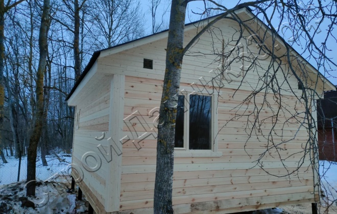 4 Брусовая баня Б-3, 6х5м, 26 М², Московская область, Сергиево-Посадский район, СНТ «Алмазово-2» (1)